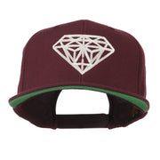 Big Diamond Embroidered Flat Bill Cap