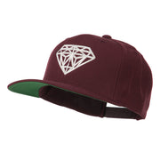 Big Diamond Embroidered Flat Bill Cap