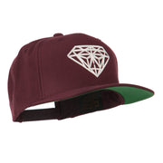 Big Diamond Embroidered Flat Bill Cap