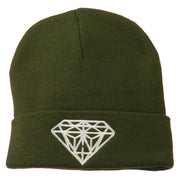 Big Diamond Embroidered Long Beanie