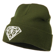 Big Diamond Embroidered Long Beanie