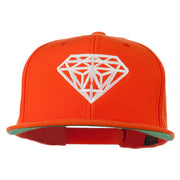 Big Diamond Embroidered Flat Bill Cap