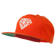 Big Diamond Embroidered Flat Bill Cap