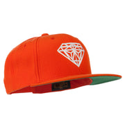 Big Diamond Embroidered Flat Bill Cap