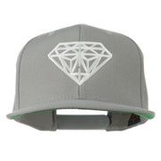 Big Diamond Embroidered Flat Bill Cap