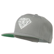 Big Diamond Embroidered Flat Bill Cap