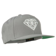 Big Diamond Embroidered Flat Bill Cap