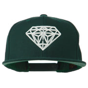 Big Diamond Embroidered Flat Bill Cap