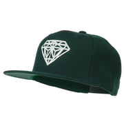 Big Diamond Embroidered Flat Bill Cap