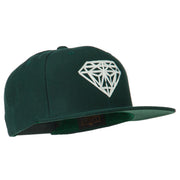 Big Diamond Embroidered Flat Bill Cap