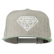 Big Diamond Embroidered Flat Bill Cap