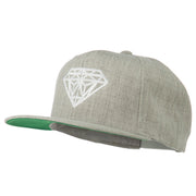 Big Diamond Embroidered Flat Bill Cap