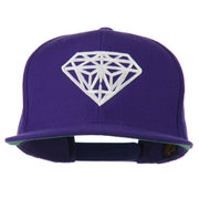 Big Diamond Embroidered Flat Bill Cap