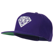 Big Diamond Embroidered Flat Bill Cap