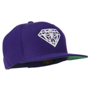 Big Diamond Embroidered Flat Bill Cap