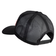 U.S. Marine Red Patched Solid Cotton Twill Mesh Prostyle Cap - Black OSFM