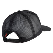 U.S. Marine Red Patched Solid Cotton Twill Mesh Prostyle Cap - Black OSFM