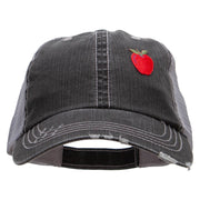 Small Red Apple Patched Low Profile Special Cotton Mesh Cap