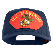 U.S. Marine Red Patched Solid Cotton Twill Mesh Prostyle Cap - Navy OSFM