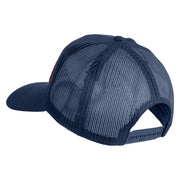 U.S. Marine Red Patched Solid Cotton Twill Mesh Prostyle Cap - Navy OSFM