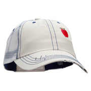 Small Red Apple Patched Low Profile Special Cotton Mesh Cap