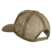 U.S. Marine Red Patched Solid Cotton Twill Mesh Prostyle Cap - Khaki OSFM