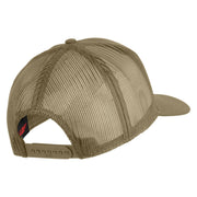 U.S. Marine Red Patched Solid Cotton Twill Mesh Prostyle Cap - Khaki OSFM