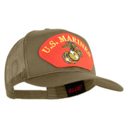 U.S. Marine Red Patched Solid Cotton Twill Mesh Prostyle Cap - Khaki OSFM