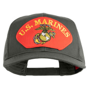 U.S. Marine Red Patched Solid Cotton Twill Mesh Prostyle Cap - Grey OSFM