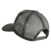 U.S. Marine Red Patched Solid Cotton Twill Mesh Prostyle Cap - Grey OSFM