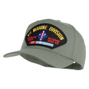 1st Marine Division Korean War Veteran 1950-1953 Patched Solid Cotton Twill 5 Panel Prostyle Snap Cap - Grey OSFM