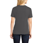 Vet Ladies Big Size Core Cotton V neck T-Shirt - Charcoal XS