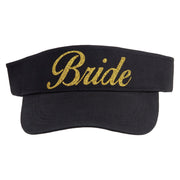 Bride Gold Heat Transfer Brushed Cotton Sunvisor - Black OSFM