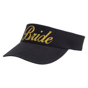 Bride Gold Heat Transfer Brushed Cotton Sunvisor - Black OSFM