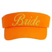 Bride Gold Heat Transfer Brushed Cotton Sunvisor - Orange OSFM