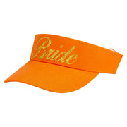 Bride Gold Heat Transfer Brushed Cotton Sunvisor - Orange OSFM