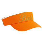 Bride Gold Heat Transfer Brushed Cotton Sunvisor - Orange OSFM