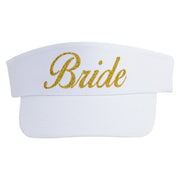 Bride Gold Heat Transfer Brushed Cotton Sunvisor - White OSFM