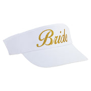 Bride Gold Heat Transfer Brushed Cotton Sunvisor - White OSFM