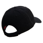 Colorful Yes Logo Embroidered Garment Washed Cotton Twill Cap - Black OSFM