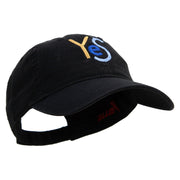 Colorful Yes Logo Embroidered Garment Washed Cotton Twill Cap - Black OSFM