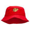 Ok Emoji Embroidered Bucket Hat - Red OSFM