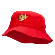 Ok Emoji Embroidered Bucket Hat - Red OSFM