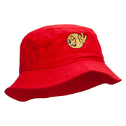 Ok Emoji Embroidered Bucket Hat - Red OSFM