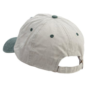 Chirstmas Golden Deer Embroidered Pigment Dyed Wash Cap - Beige-Green OSFM