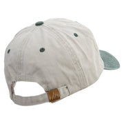 Chirstmas Golden Deer Embroidered Pigment Dyed Wash Cap - Beige-Green OSFM