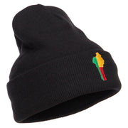 Benin Flag Map Embroidered Long Beanie