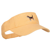 Beagle Dog Embroidered Pro Style Cotton Washed Visor