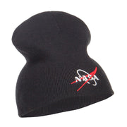 NASA Logo Embroidered Short Beanie