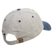 US Space Rocket Force Embroidered Pigment Dyed Wash Cap - Beige-Navy OSFM